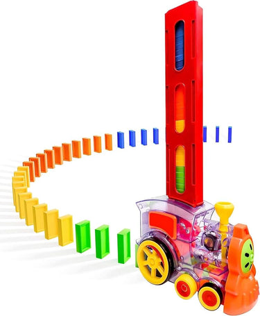 60Pcs Electric Domino Mini Train With Light & Sound